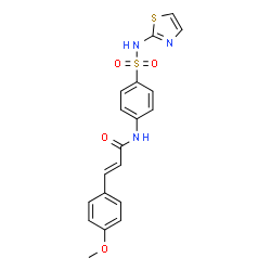 ChemSpider 2D Image | (2E)-3-(4-Methoxyphenyl)-N-[4-(1,3-thiazol-2-ylsulfamoyl)phenyl]acrylamide | C19H17N3O4S2
