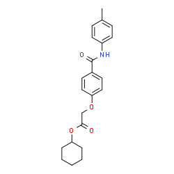 ChemSpider 2D Image | Cyclohexyl {4-[(4-methylphenyl)carbamoyl]phenoxy}acetate | C22H25NO4