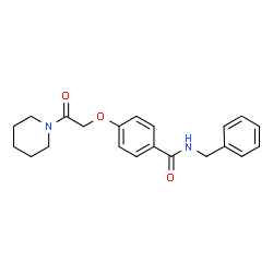 ChemSpider 2D Image | N-benzyl-4-[2-oxo-2-(1-piperidyl)ethoxy]benzamide | C21H24N2O3