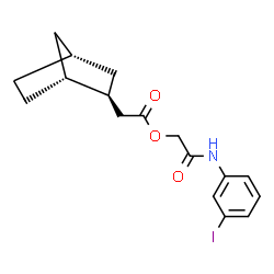 ChemSpider 2D Image | 2-[(3-Iodophenyl)amino]-2-oxoethyl (1R,2S,4R)-bicyclo[2.2.1]hept-2-ylacetate | C17H20INO3