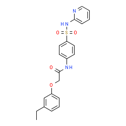 ChemSpider 2D Image | 2-(3-Ethylphenoxy)-N-[4-(2-pyridinylsulfamoyl)phenyl]acetamide | C21H21N3O4S
