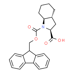 ChemSpider 2D Image | (2S,3aR,7aS)-1-[(9H-Fluoren-9-ylmethoxy)carbonyl]octahydro-1H-indole-2-carboxylic acid | C24H25NO4