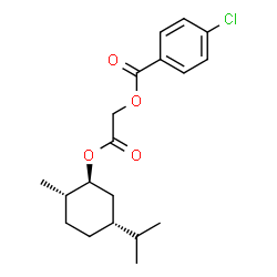 ChemSpider 2D Image | 2-{[(1S,2S,5R)-5-Isopropyl-2-methylcyclohexyl]oxy}-2-oxoethyl 4-chlorobenzoate | C19H25ClO4
