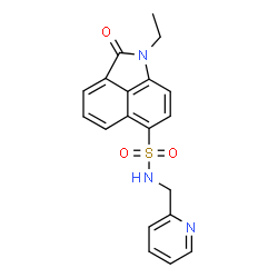 ChemSpider 2D Image | 1-ethyl-2-oxo-N-(2-pyridinylmethyl)-6-benzo[cd]indolesulfonamide | C19H17N3O3S