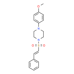 ChemSpider 2D Image | 1-(4-Methoxyphenyl)-4-{[(E)-2-phenylvinyl]sulfonyl}piperazine | C19H22N2O3S
