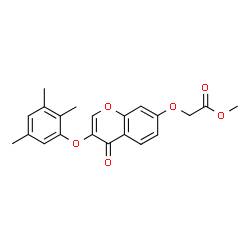 ChemSpider 2D Image | Methyl {[4-oxo-3-(2,3,5-trimethylphenoxy)-4H-chromen-7-yl]oxy}acetate | C21H20O6