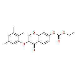 ChemSpider 2D Image | Ethyl 4-oxo-3-(2,3,5-trimethylphenoxy)-4H-chromen-7-yl carbonate | C21H20O6