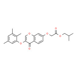 ChemSpider 2D Image | Isobutyl {[4-oxo-3-(2,3,5-trimethylphenoxy)-4H-chromen-7-yl]oxy}acetate | C24H26O6