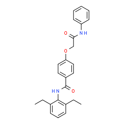 ChemSpider 2D Image | 4-(2-Anilino-2-oxoethoxy)-N-(2,6-diethylphenyl)benzamide | C25H26N2O3