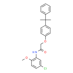 ChemSpider 2D Image | N-(5-Chloro-2-methoxyphenyl)-2-[4-(2-phenylpropan-2-yl)phenoxy]acetamide | C24H24ClNO3