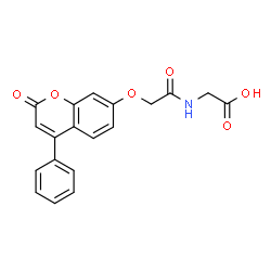 ChemSpider 2D Image | N-{[(2-Oxo-4-phenyl-2H-chromen-7-yl)oxy]acetyl}glycine | C19H15NO6