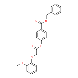 ChemSpider 2D Image | Benzyl 4-[2-(2-methoxyphenoxy)acetoxy]benzoate | C23H20O6