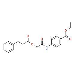 ChemSpider 2D Image | Ethyl 4-({[(3-phenylpropanoyl)oxy]acetyl}amino)benzoate | C20H21NO5