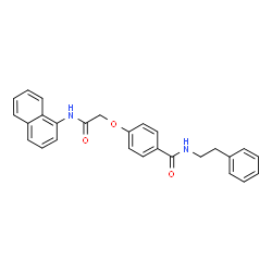 ChemSpider 2D Image | 4-[2-(1-Naphthylamino)-2-oxoethoxy]-N-(2-phenylethyl)benzamide | C27H24N2O3