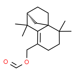 ChemSpider 2D Image | [(8S)-2,2,7,7-Tetramethyltricyclo[6.2.1.0~1,6~]undec-5-en-5-yl]methyl formate | C17H26O2