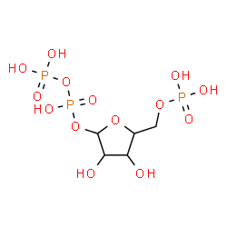 ChemSpider 2D Image | 1-O-[Hydroxy(phosphonooxy)phosphoryl]-5-O-phosphonopentofuranose | C5H13O14P3