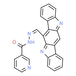 ChemSpider 2D Image | N'-[(Z)-Indolo[3,2-b]carbazol-6-ylmethylene]nicotinohydrazide | C25H15N5O