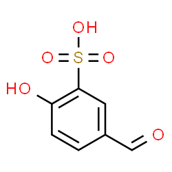 ChemSpider 2D Image | 5-Formyl-2-hydroxybenzenesulfonic acid | C7H6O5S