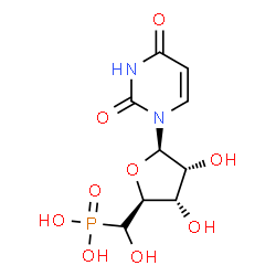 ChemSpider 2D Image | (5R)-5'-C-Phosphonouridine | C9H13N2O9P