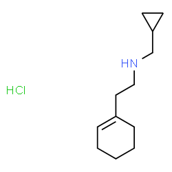 ChemSpider 2D Image | [2-(CYCLOHEX-1-EN-1-YL)ETHYL](CYCLOPROPYLMETHYL)AMINE HYDROCHLORIDE | C12H22ClN