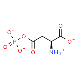 ChemSpider 2D Image | (2S)-2-Ammonio-4-oxo-4-(phosphonatooxy)butanoate | C4H6NO7P
