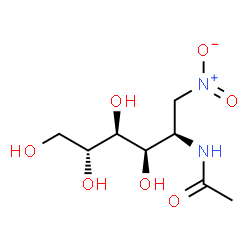 ChemSpider 2D Image | 2-Acetamido-1,2-dideoxy-1-nitro-D-mannitol | C8H16N2O7