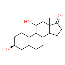 ChemSpider 2D Image | (3beta)-3,11-Dihydroxyandrostan-17-one | C19H30O3