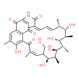 ChemSpider 2D Image | (7Z,10S,11S,12R,13S,14R,15R,16S,17S,18E,20Z)-4,10,12,14,16-Pentahydroxy-9-(hydroxymethyl)-3,7,11,13,15,17,21-heptamethyl-23-azatricyclo[22.3.1.0~5,27~]octacosa-1(27),2,4,7,18,20,24-heptaene-6,22,26,28
-tetrone | C35H45NO10