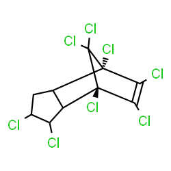ChemSpider 2D Image | (1R,7S)-1,3,4,7,8,9,10,10-Octachlorotricyclo[5.2.1.0~2,6~]dec-8-ene | C10H6Cl8