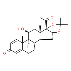 ChemSpider 2D Image | Descinolone acetonide | C24H31FO5