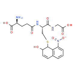 ChemSpider 2D Image | 1-Nitro-7-hydroxy-8-glutathionyl-7,8-dihydronaphthalene | C20H24N4O9S