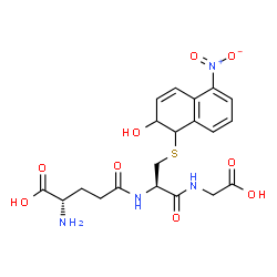 ChemSpider 2D Image | 1-Nitro-5-glutathionyl-6-hydroxy-5,6-dihydronaphthalene | C20H24N4O9S