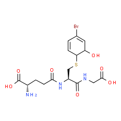 ChemSpider 2D Image | 3,4-Dihydro-3-hydroxy-4-S-glutathionyl bromobenzene | C16H22BrN3O7S