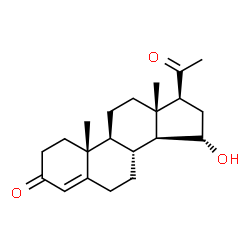 ChemSpider 2D Image | 15?-hydroxyprogesterone | C21H30O3