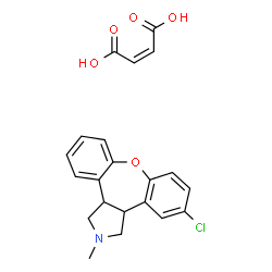 ChemSpider 2D Image | 5-Chloro-2-methyl-2,3,3a,12b-tetrahydro-1H-dibenzo[2,3:6,7]oxepino[4,5-c]pyrrole (2Z)-2-butenedioate (1:1) | C21H20ClNO5