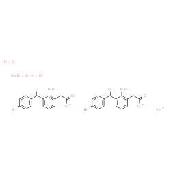 ChemSpider 2D Image | Sodium [2-amino-3-(4-bromobenzoyl)phenyl]acetate hydrate (2:2:3) | C30H28Br2N2Na2O9