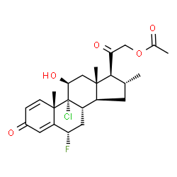 ChemSpider 2D Image | Clocortolone acetate | C24H30ClFO5