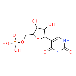 ChemSpider 2D Image | 1,4-Anhydro-1-(2,4-dioxo-1,2,3,4-tetrahydro-5-pyrimidinyl)-5-O-phosphonopentitol | C9H13N2O9P