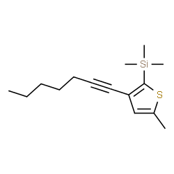 ChemSpider 2D Image | [3-(1-Heptyn-1-yl)-5-methyl-2-thienyl](trimethyl)silane | C15H24SSi