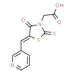 ChemSpider 2D Image | [(5Z)-4-Oxo-5-(3-pyridinylmethylene)-2-thioxo-1,3-thiazolidin-3-yl]acetic acid | C11H8N2O3S2