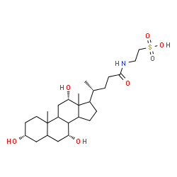 ChemSpider 2D Image | 2-{[(3alpha,7alpha,8xi,9xi,10xi,12alpha,13xi,14xi,17xi)-3,7,12-Trihydroxy-24-oxocholan-24-yl]amino}ethanesulfonic acid | C26H45NO7S