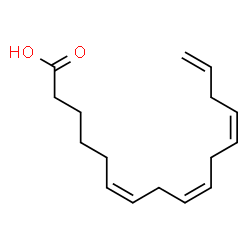 ChemSpider 2D Image | (6Z,9Z,12Z)-6,9,12,15-Hexadecatetraenoic acid | C16H24O2