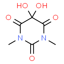 ChemSpider 2D Image | 5,5-Dihydroxy-1,3-dimethyl-2,4,6(1H,3H,5H)-pyrimidinetrione | C6H8N2O5