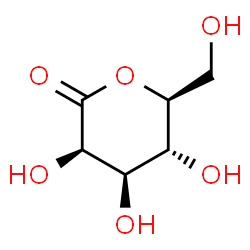 ChemSpider 2D Image | (3R,4R,5R,6S)-3,4,5-Trihydroxy-6-(hydroxymethyl)tetrahydro-2H-pyran-2-one | C6H10O6