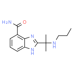 ChemSpider 2D Image | 2-[2-(Propylamino)-2-propanyl]-1H-benzimidazole-4-carboxamide | C14H20N4O