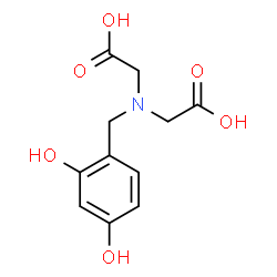 ChemSpider 2D Image | 2,2'-[(2,4-Dihydroxybenzyl)imino]diacetic acid | C11H13NO6