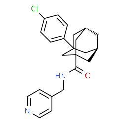 ChemSpider 2D Image | (5R,7S)-3-(4-Chlorophenyl)-N-(4-pyridinylmethyl)-1-adamantanecarboxamide | C23H25ClN2O