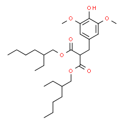 ChemSpider 2D Image | Bis(2-ethylhexyl) (4-hydroxy-3,5-dimethoxybenzyl)malonate | C28H46O7