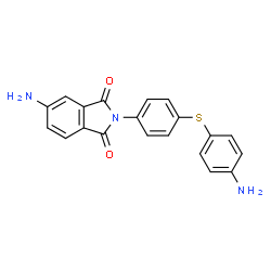 ChemSpider 2D Image | 5-Amino-2-{4-[(4-aminophenyl)sulfanyl]phenyl}-1H-isoindole-1,3(2H)-dione | C20H15N3O2S