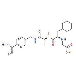 ChemSpider 2D Image | N-(Carboxymethyl)-3-cyclohexyl-D-alanyl-N-[(6-carbamimidoyl-3-pyridinyl)methyl]-N~2~-methyl-L-alaninamide | C22H34N6O4